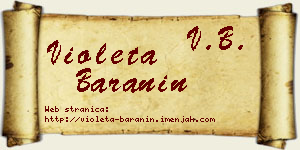 Violeta Baranin vizit kartica